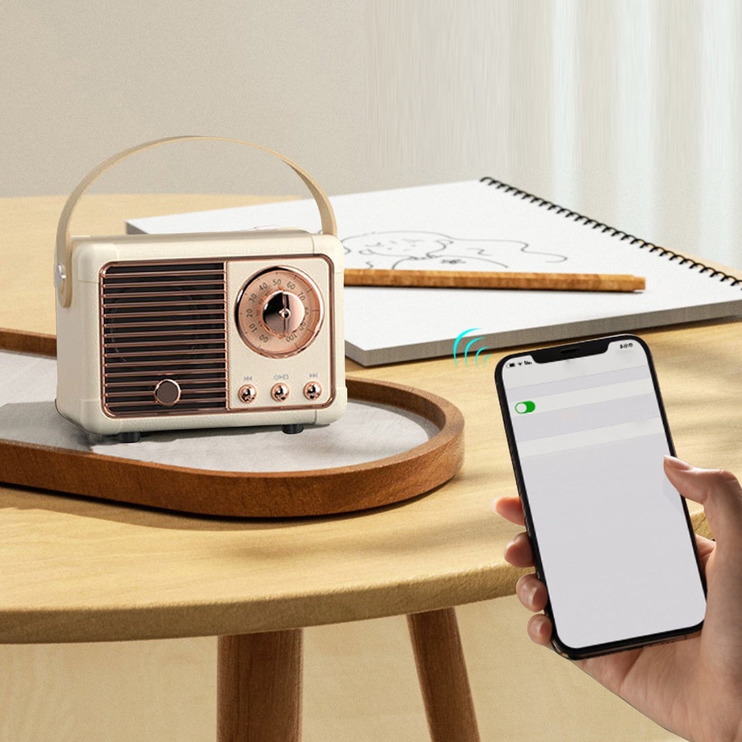 Bluetooth Compact Retro Speakers with Radio - Remarkable Finds