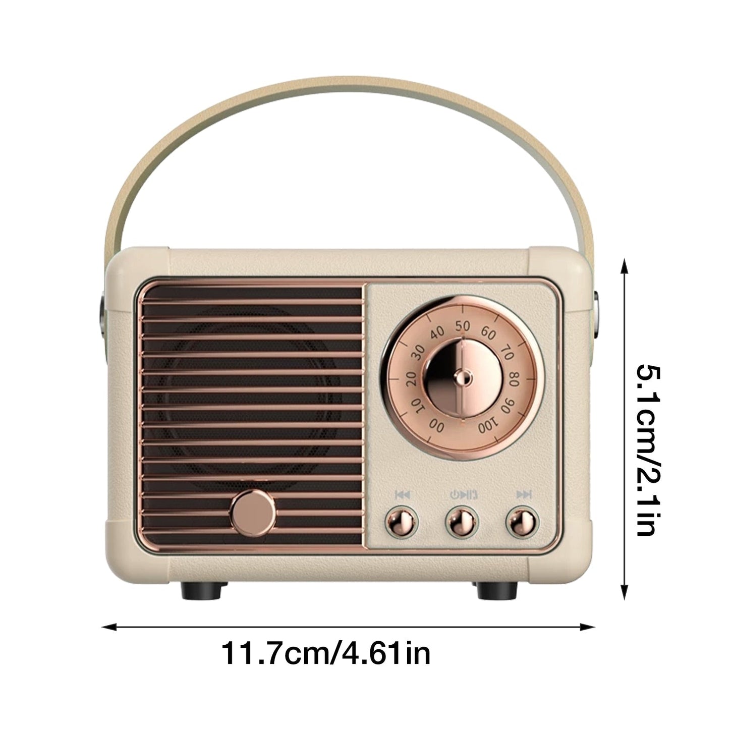 Bluetooth Compact Retro Speakers with Radio - Remarkable Finds