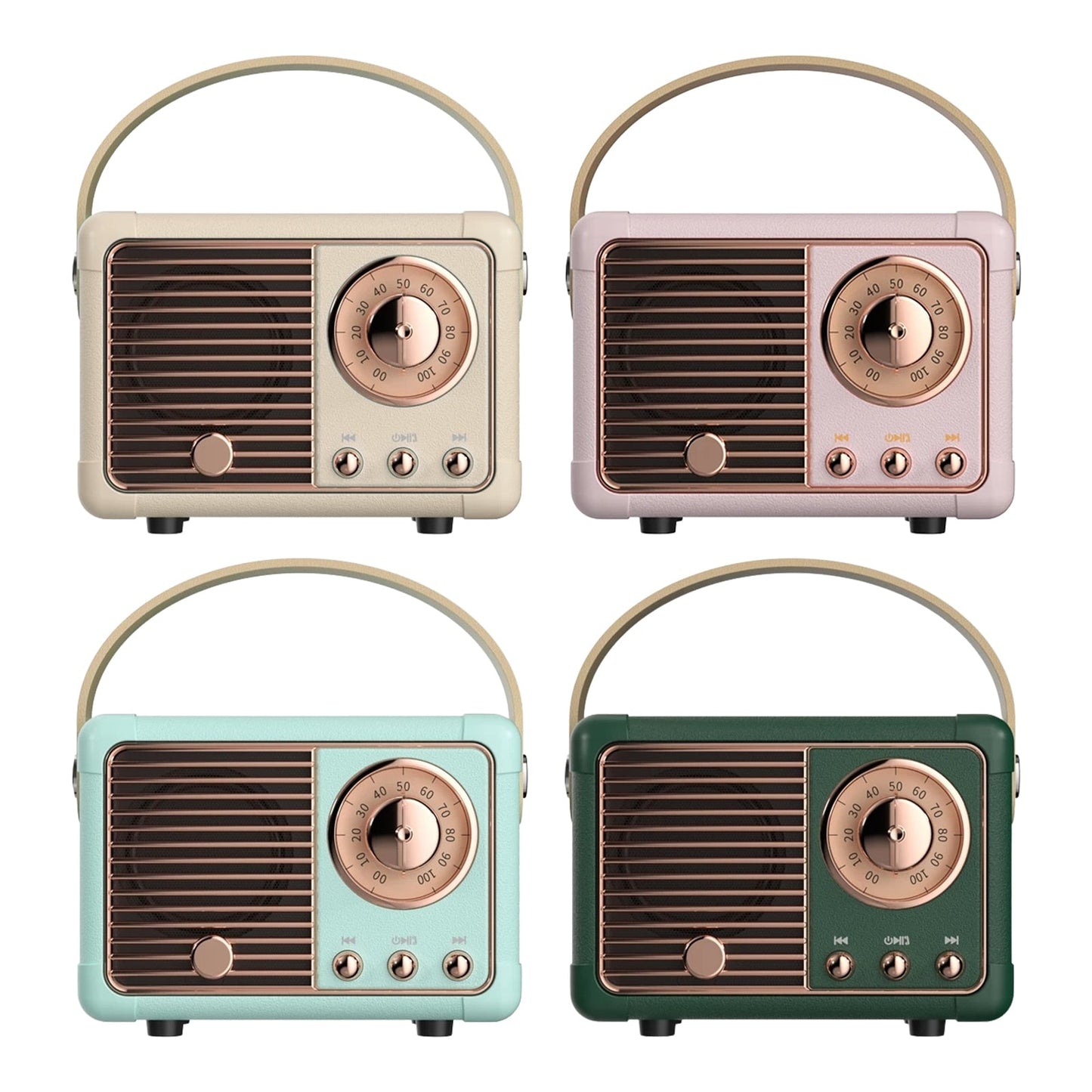 Bluetooth Compact Retro Speakers with Radio - Remarkable Finds