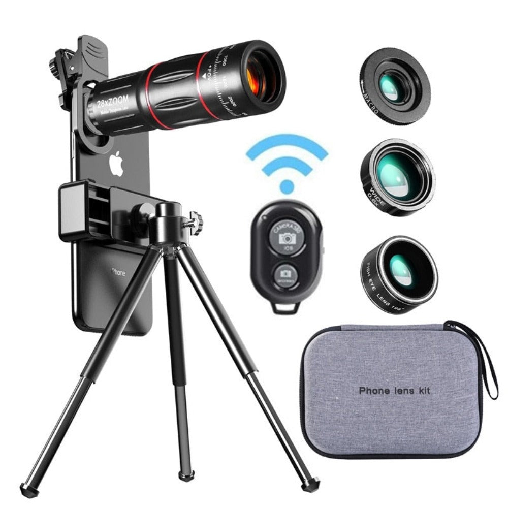 Dragon Bluetooth Ultra HD 28X Zoom Telescope Lens Tripod Kit - Remarkable Finds