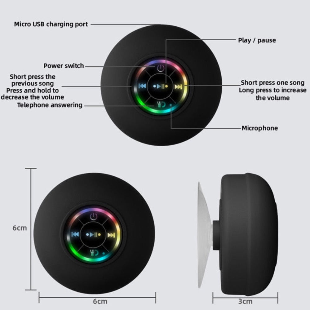 Mini Waterproof RGB Bluetooth Speaker - Remarkable Finds