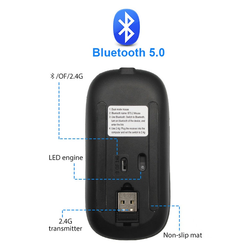 RGB Wireless Bluetooth Mouse - Remarkable Finds