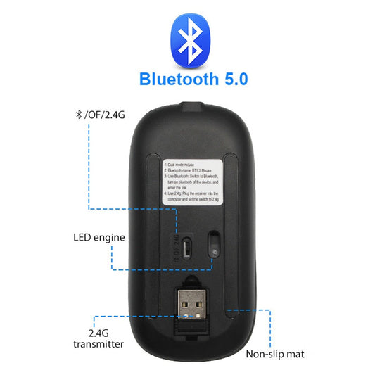 RGB Wireless Bluetooth Mouse - Remarkable Finds