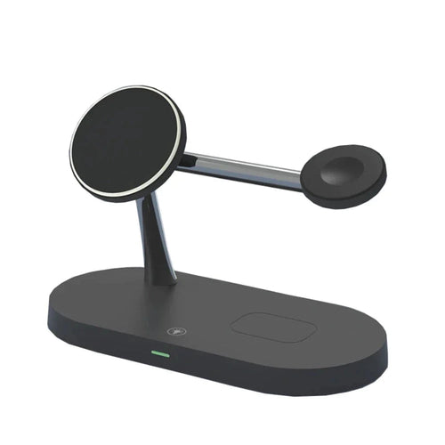 Desktop Magnetic Wireless Charging Station with Built in Lights