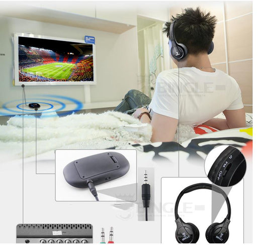 USA - Bingle B616 Wireless Headset Computer Television Elderly People Watch FM Radio Television Headphones