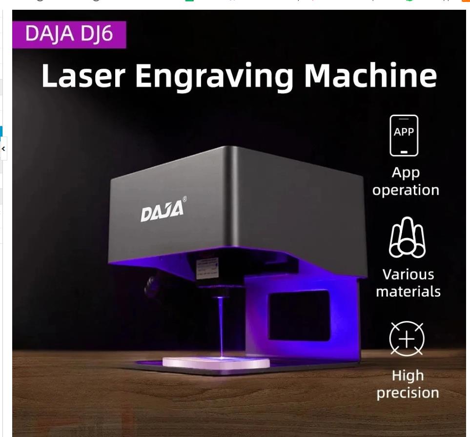 DAJA Laser Engraver CNC Diy DJ6 Laser Engraving Machine 3000mw Fast Mini Logo Mark Printer Cutter Woodworking Wood Plastic