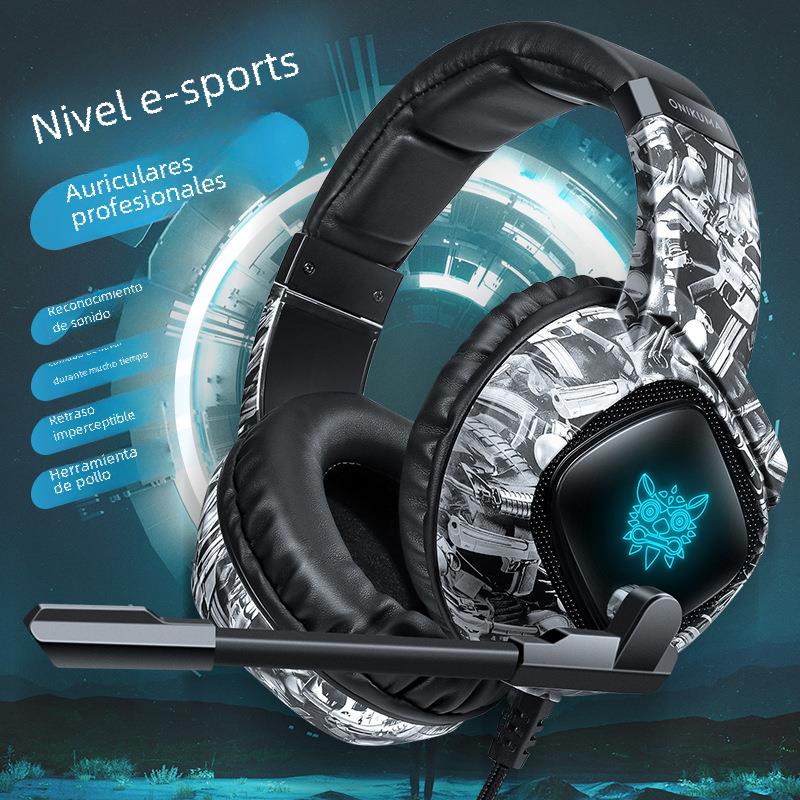 USA -  ONIKUMA K19 fans color head-mounted RGB computer wired subwoofer e-sports game headset