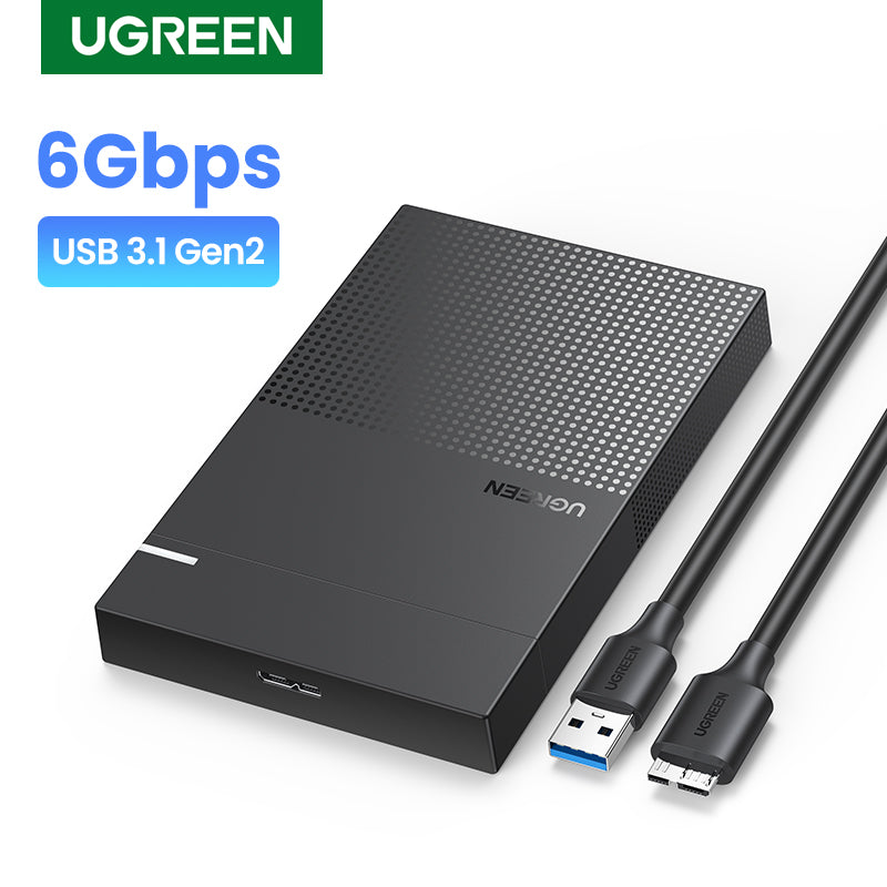 Ugreen 移动硬盘盒 2.5 英寸 6T USB 3.1 Gen 2 