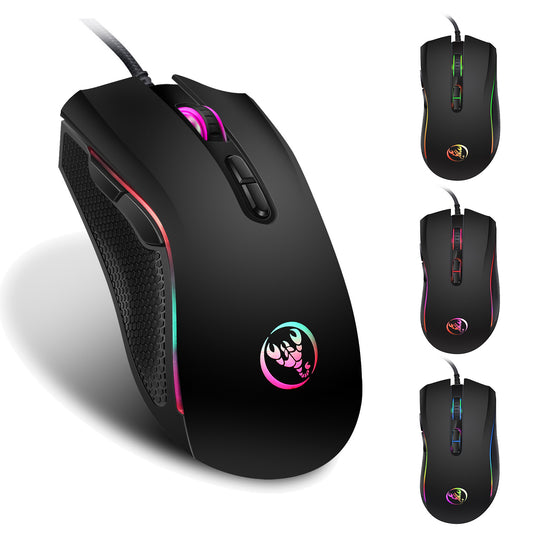 HXSJ A869 Colorful luminous gaming mouse