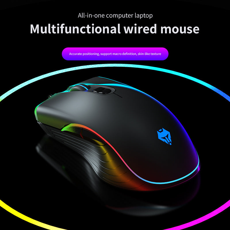 Bộ bàn phím và chuột Langtu V9 Wired Mute Manipulator Feel RGB Gaming E-sports Office 