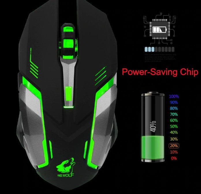 Ninja Dragon Stealth 7 Wireless Silent LED Gaming Mouse - Remarkable Finds