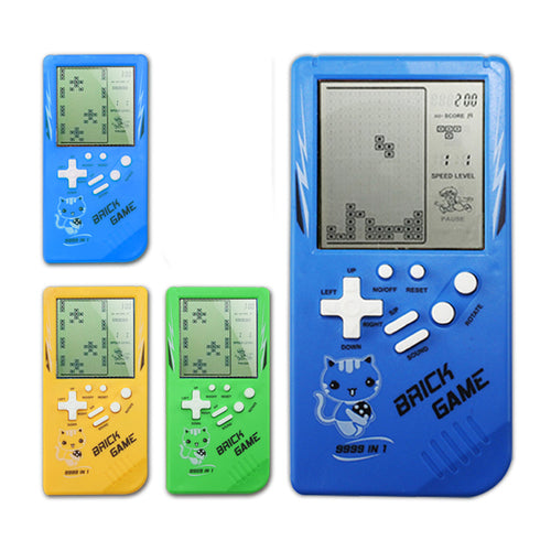 Retro Childhood Tetris Handheld Game Player Blue