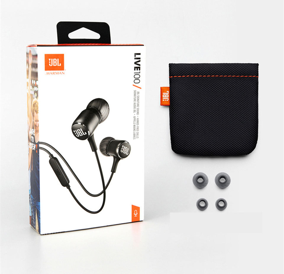 Tai nghe có dây JBL LIVE100 3.5mm Âm thanh nổi Điều khiển qua dây