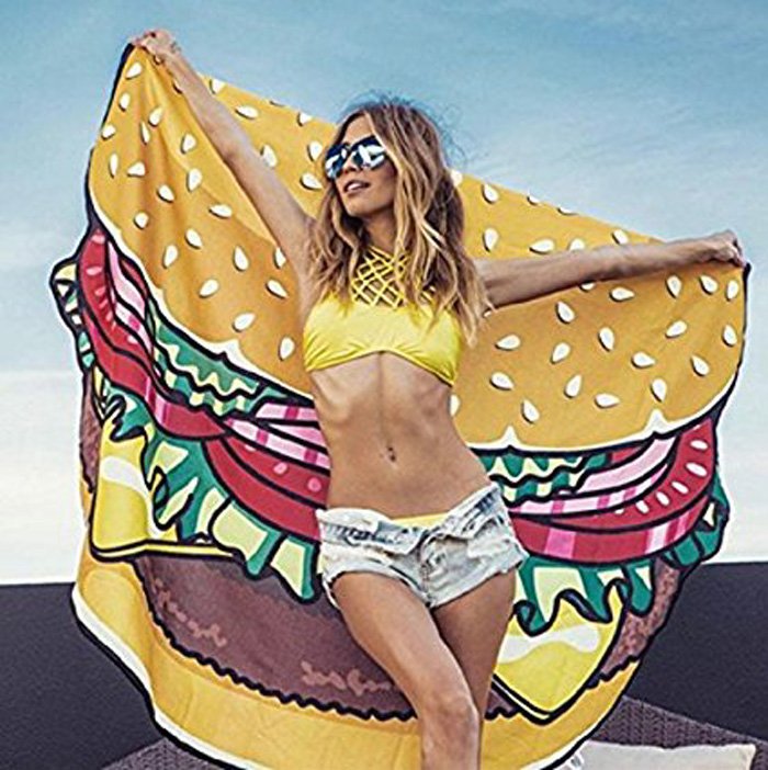 Hamburger Beach Towel