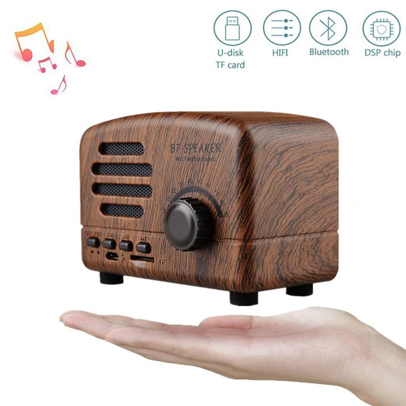 Retro Wireless Mini Speakers Stereo Bluetooth Speakers