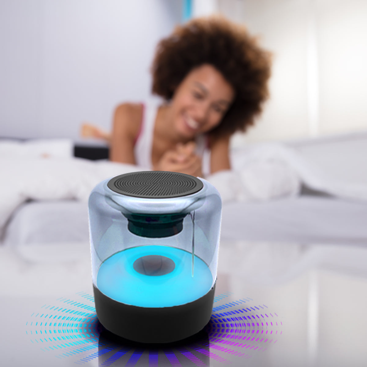 Zunammy Wireless LED Cylinder Speaker