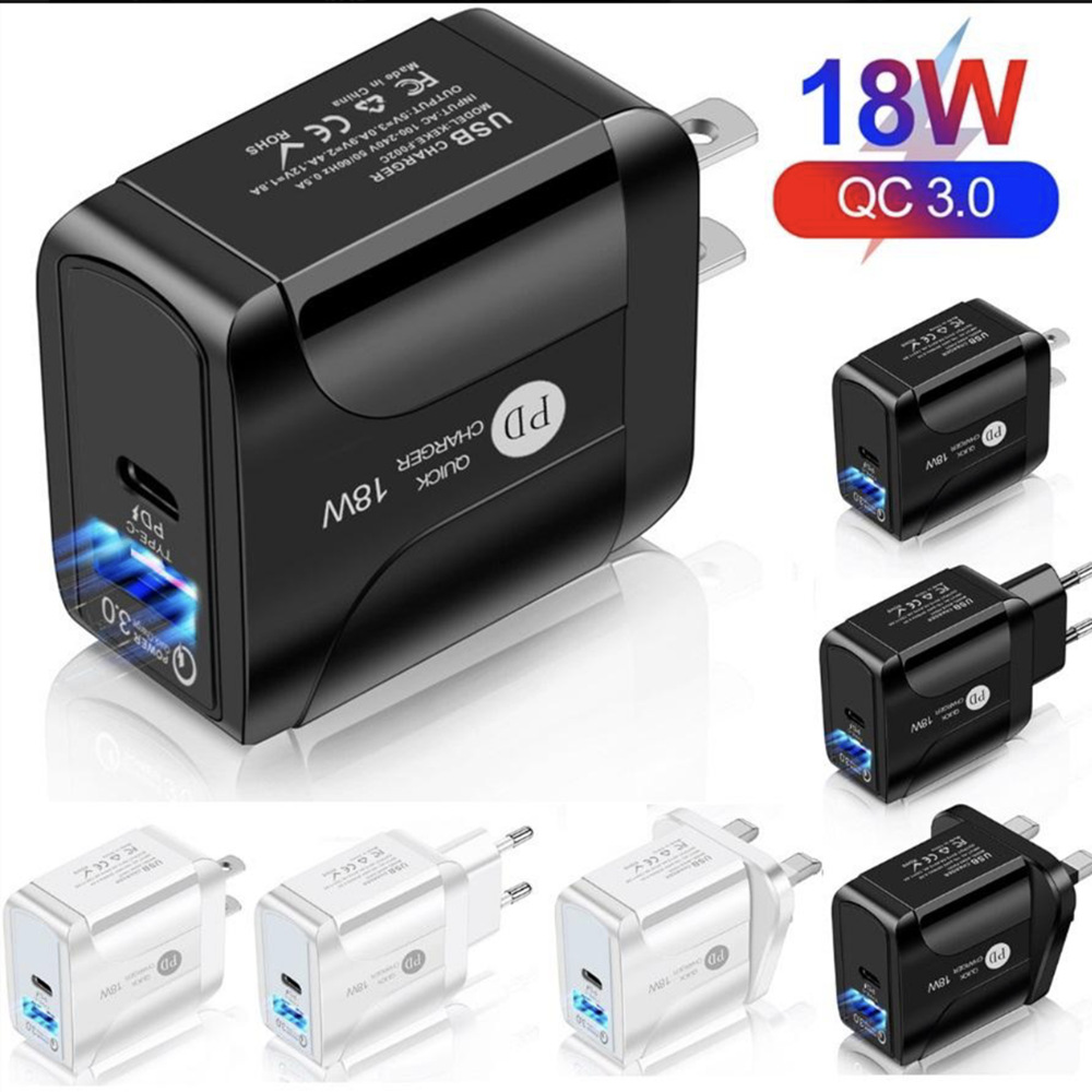 PD18W Compatible QC 3.0 Fast Charging Mobile Phone Charger - Remarkable Choice