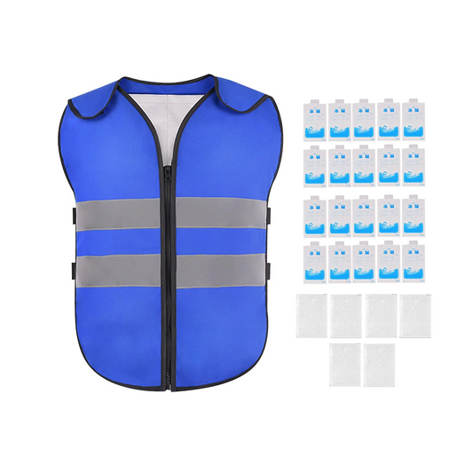 Ice Cooling Safety Vest with 20Pcs Ice Packs