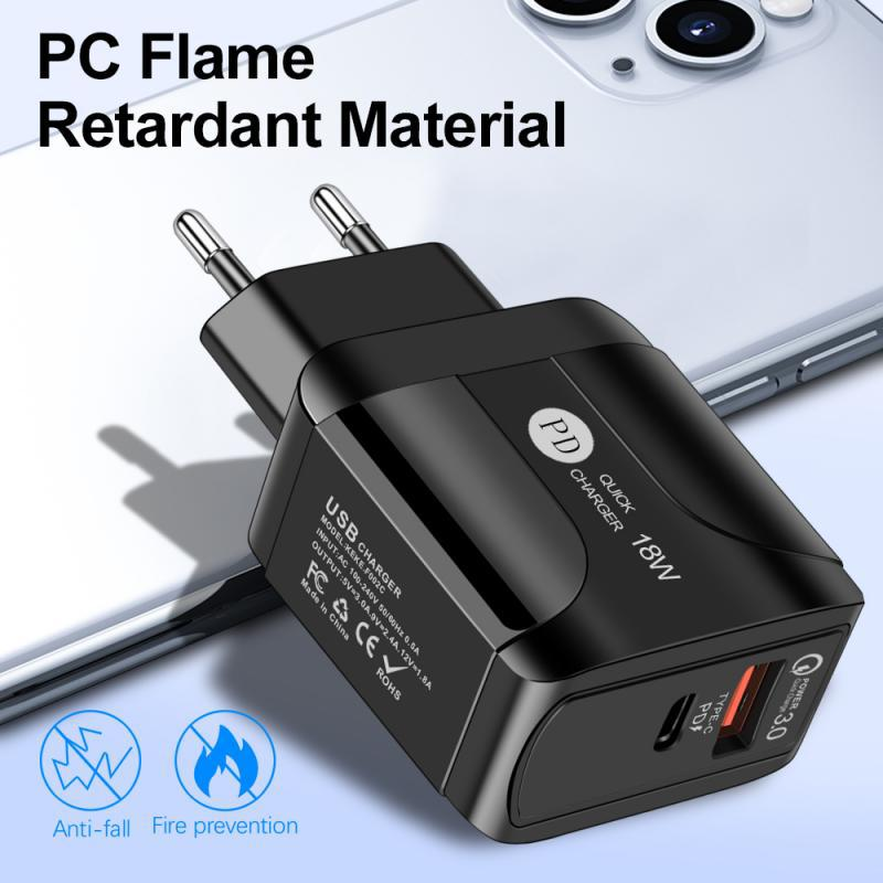 PD18W Compatible QC 3.0 Fast Charging Mobile Phone Charger - Remarkable Choice