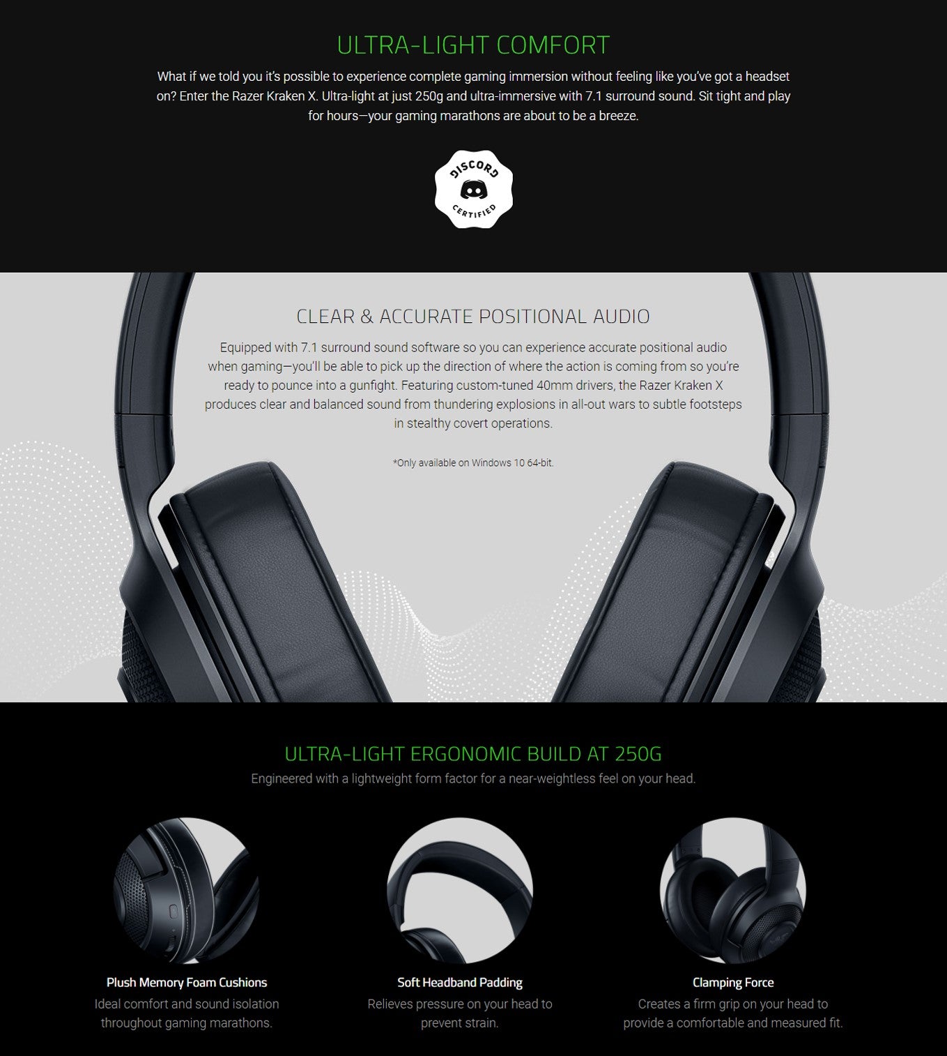 Wired Gaming Headset 7.1 Surround  Ultra-Light Ergonomic Headphone