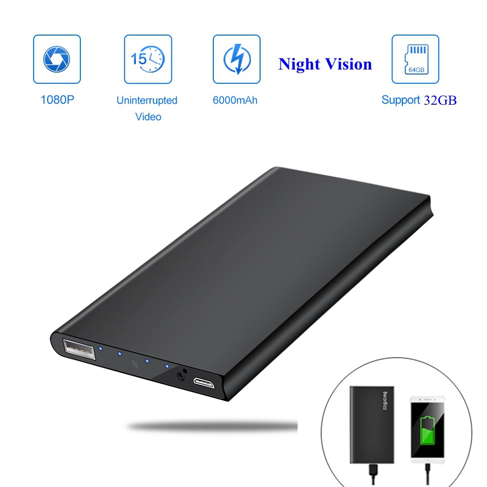 IR Night Vision Full HD 1080P Camera Video Power Bank Camera