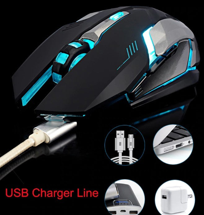 Ninja Dragon Stealth 7 Wireless Silent LED Gaming Mouse - Remarkable Finds