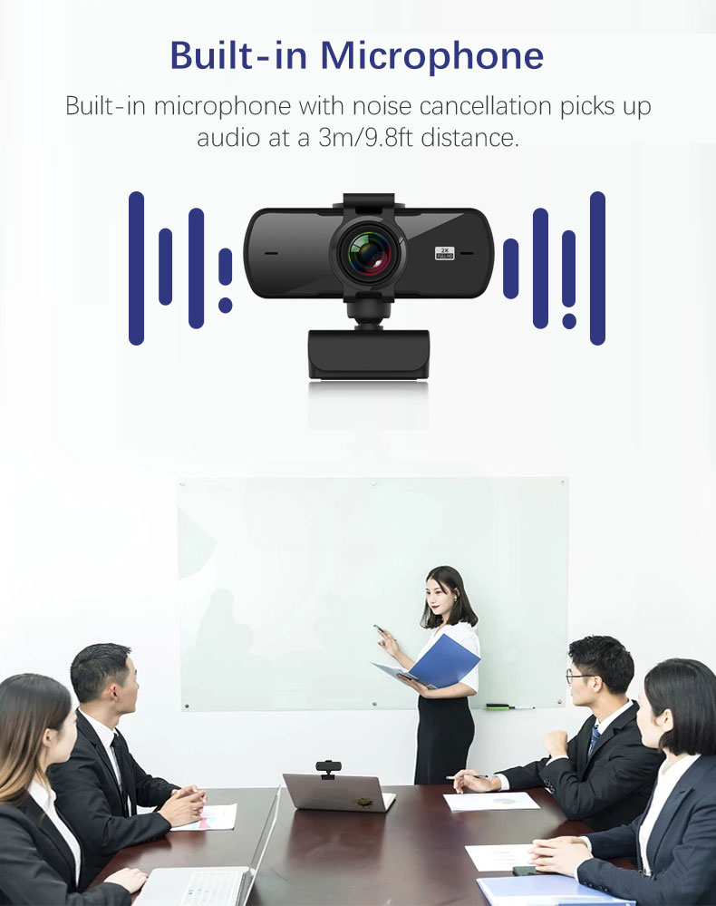 Webcam 2K Full HD 1080P Web Camera Autofocus With Microphone - Remarkable Choice