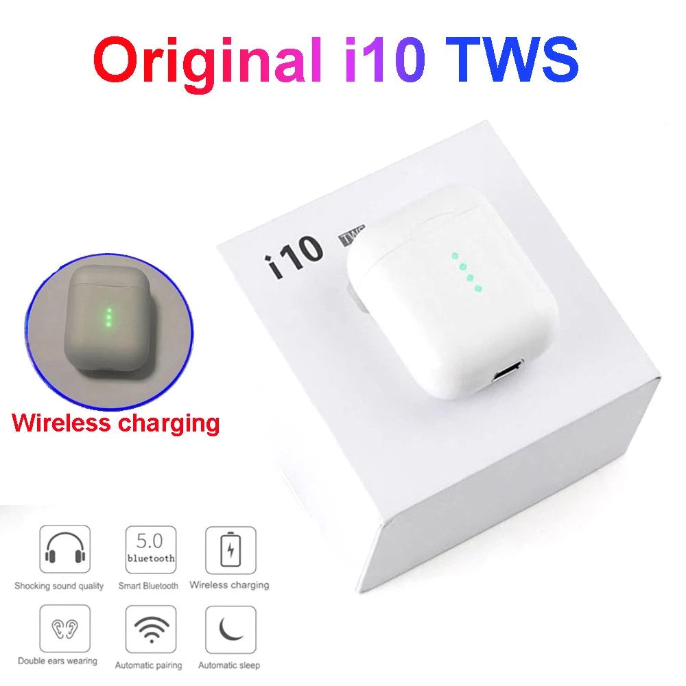 Sạc không dây Bluetooth i10 TWS cho Iphone12 Huawei Xiaomi