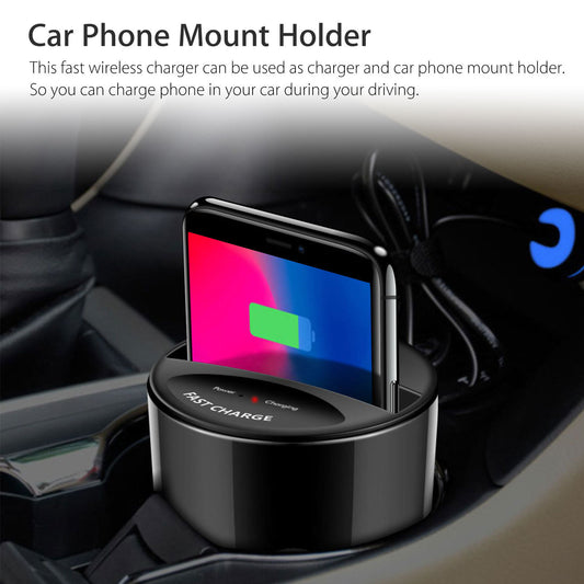 Wireless Car Charger Cup Holder