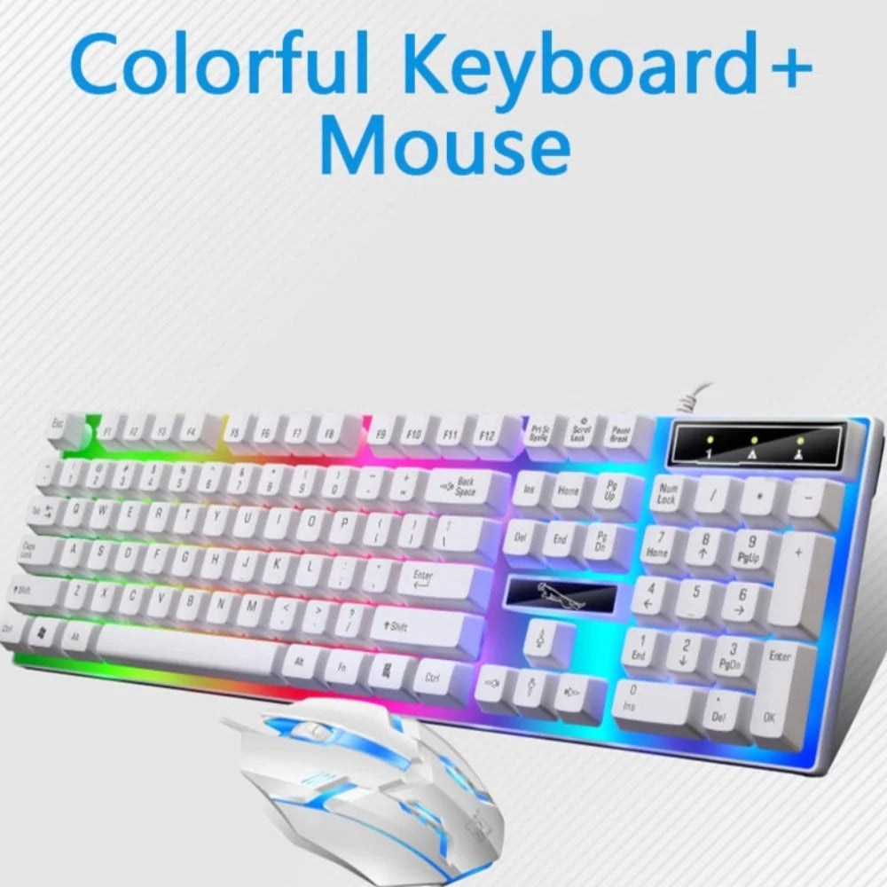 Ninja Dragons White Knight Gaming Keyboard and Mouse Set - Remarkable Finds