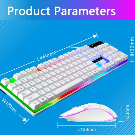 Ninja Dragons White Knight Gaming Keyboard and Mouse Set - Remarkable Finds