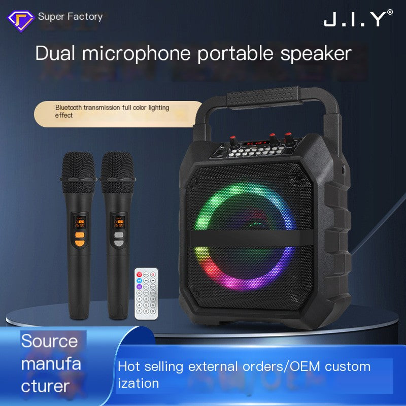 hot selling karaoke microphone speaker universal karaoke family ktv portable Bluetooth audio integrated microphone