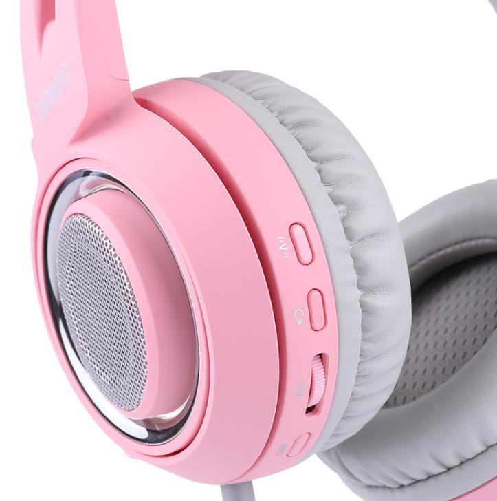 G951PINK Head-mounted 7.1-channel Esports Game Headphones Pink Cat Ear Headset PUBG