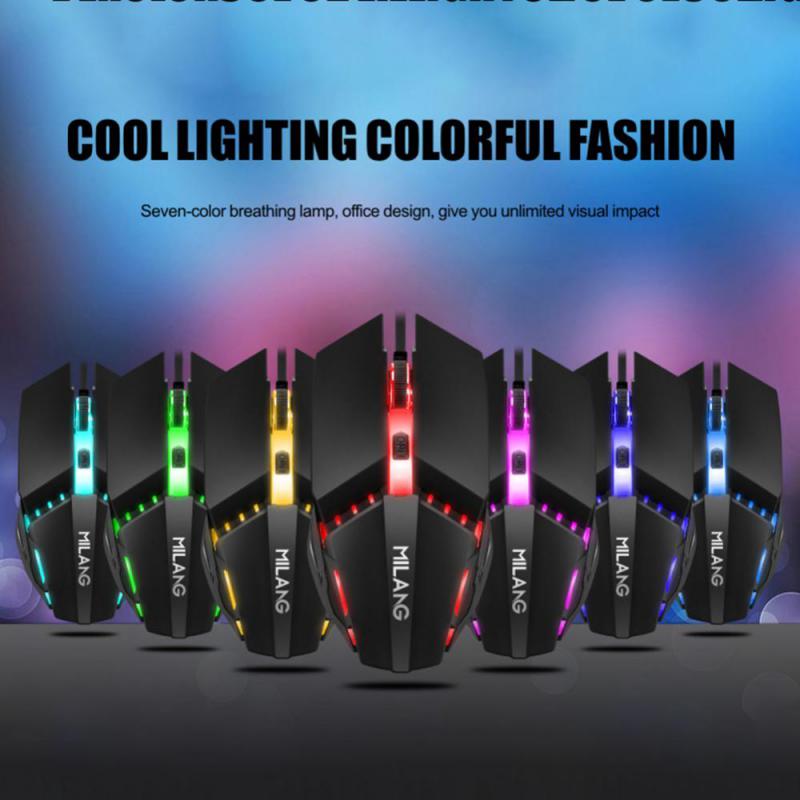 RYRA Gaming Mouse Wired Mouse M5 RGB LED Wired Mouse USB Wired Game Mouse For Desktop Laptop Computer Gamer Mouse For PC Laptop