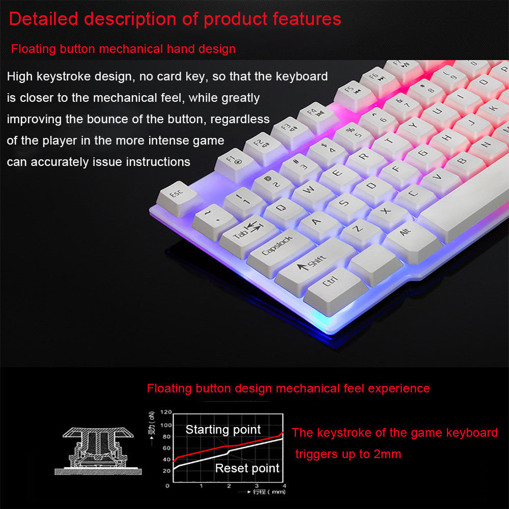 Colorful Crack LED Illuminated Backlit USB Wired PC Rainbow Gaming Keyboard