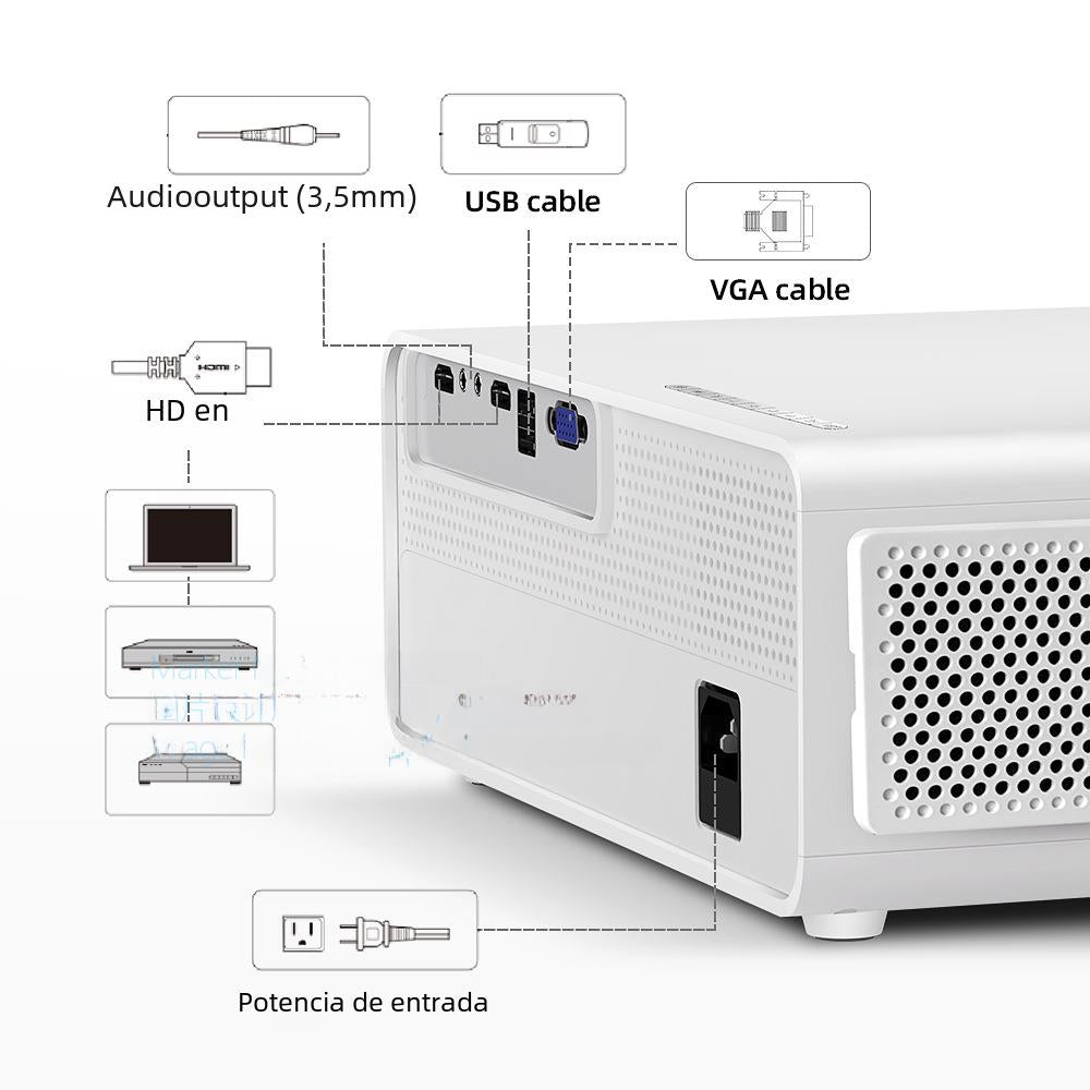 AUN  exclusive for AKEY7 Southeast Asia best selling LED projector HD 1080P 7500 lumens support 4K video