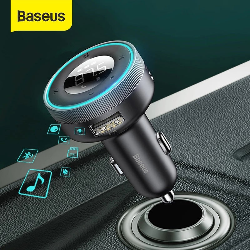 Baseus 乐星MP3车载蓝牙充电器5.0V/3.4A点烟器汽车U盘手机充电器