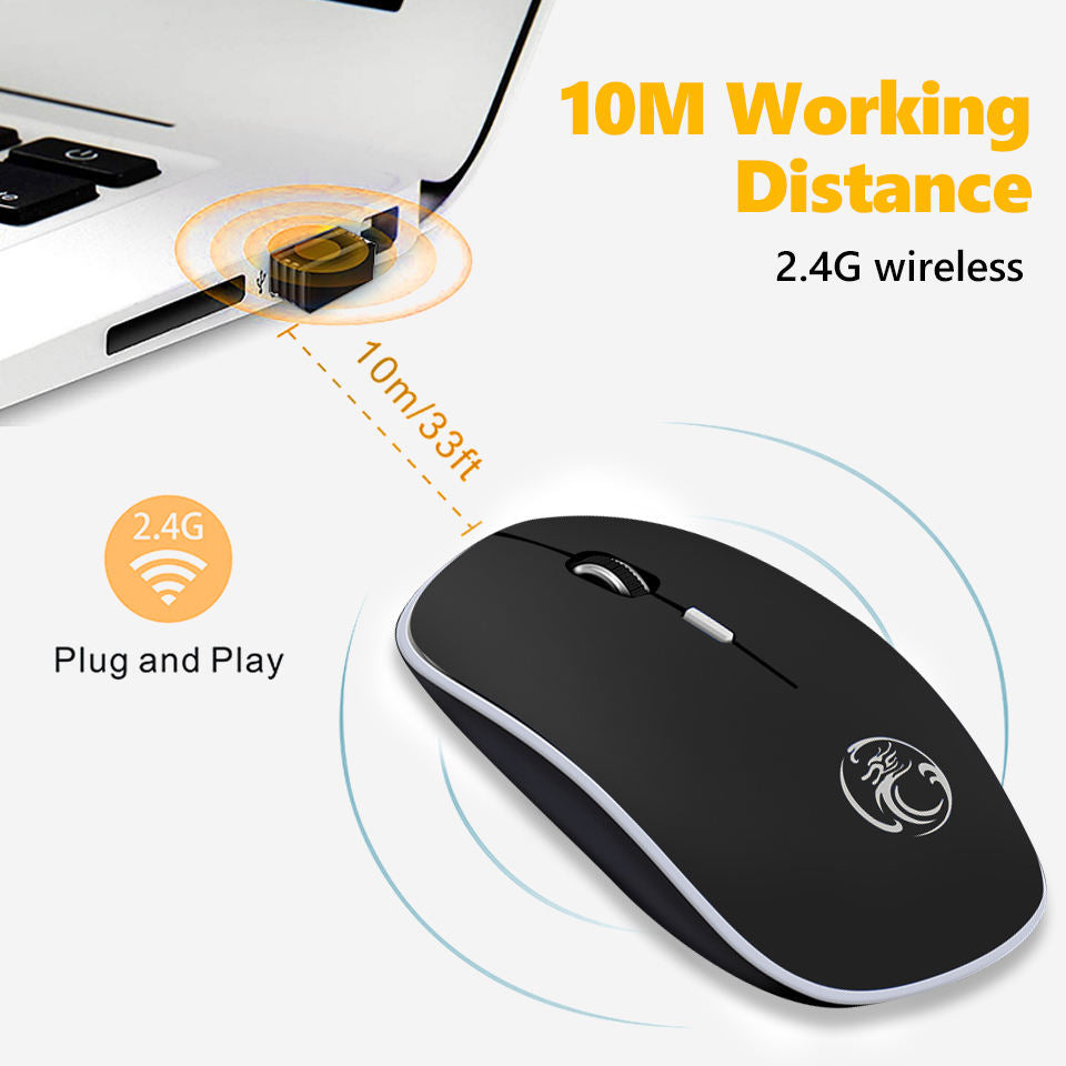 Ergonomic Mouse Wireless Mouse Computer Mouse PC USB Optical 2.4Ghz 1600 DPI Silent Mice Mini Noiseless Mice For PC Laptop Mac