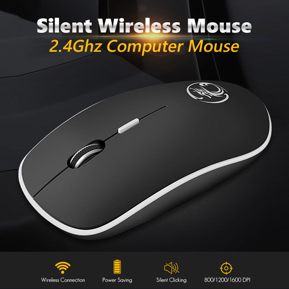 Ergonomic Mouse Wireless Mouse Computer Mouse PC USB Optical 2.4Ghz 1600 DPI Silent Mice Mini Noiseless Mice For PC Laptop Mac