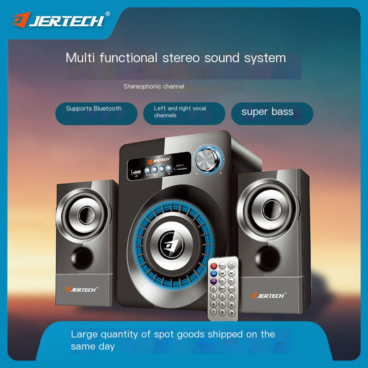 JERTECH Zeller  Desktop computer audio 3D heavy subwoofer Bluetooth speaker wired Desktop usb small power amplifier combination audio