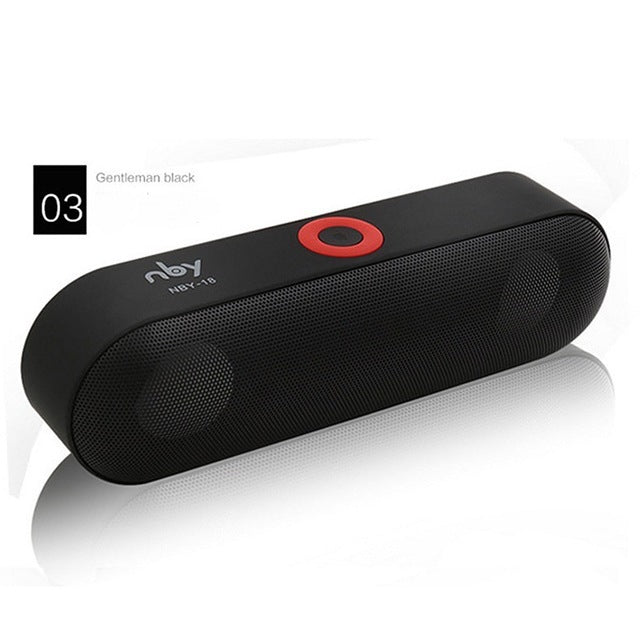 NBY-18 Mini Bluetooth Speaker Portable Wireless Speaker Sound System 3D Stereo Music Surround Support Bluetooth,TF A