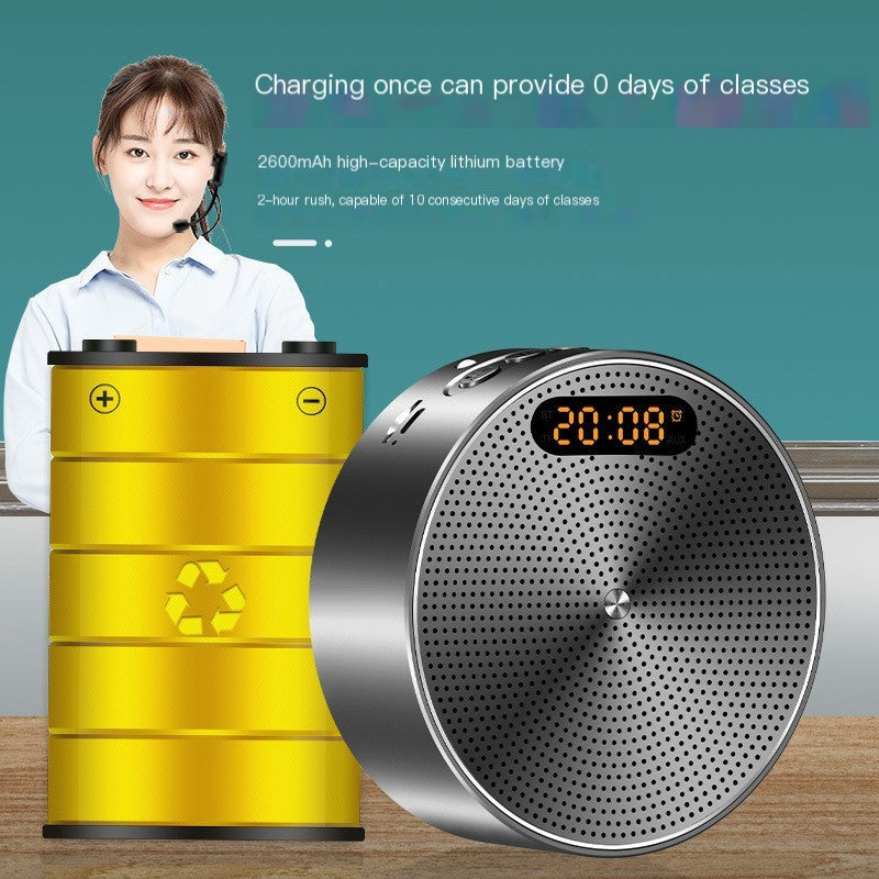 Kelingk1 Bluetooth Wireless Loudspeaker Clock Audio Teaching Tour Guide Meeting Outdoor Sound Amplification Loudspeaker