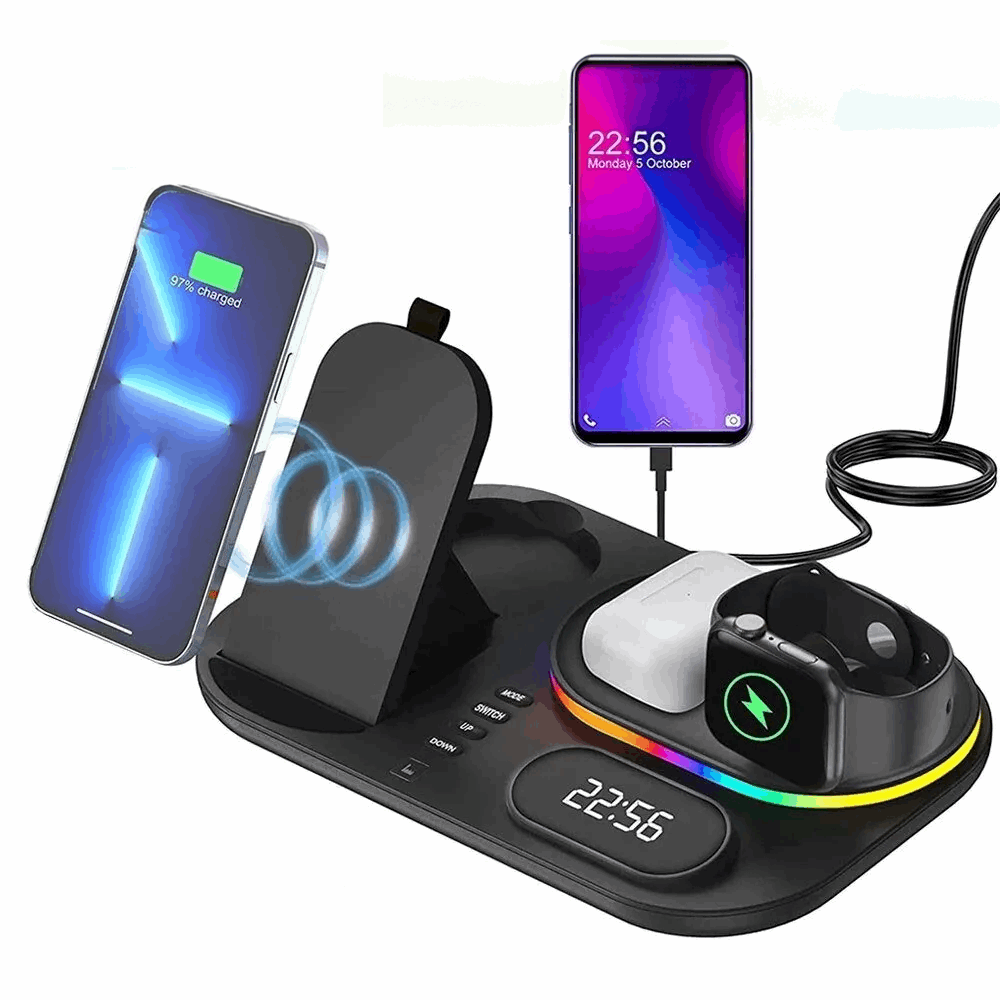 4 in 1 LED Wireless Charging Station