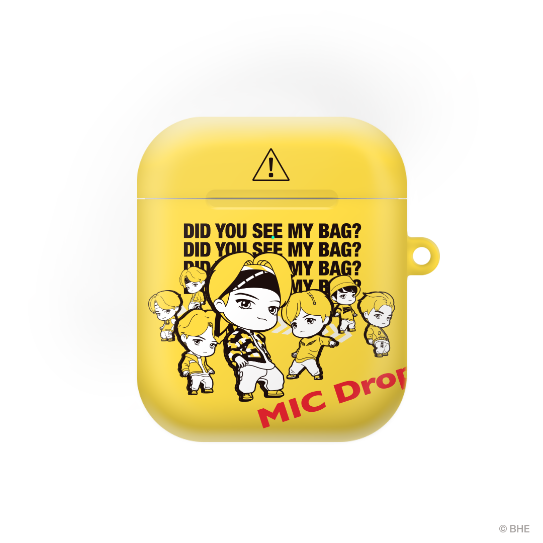 MIC Drop Pose Yellow AirPods Case