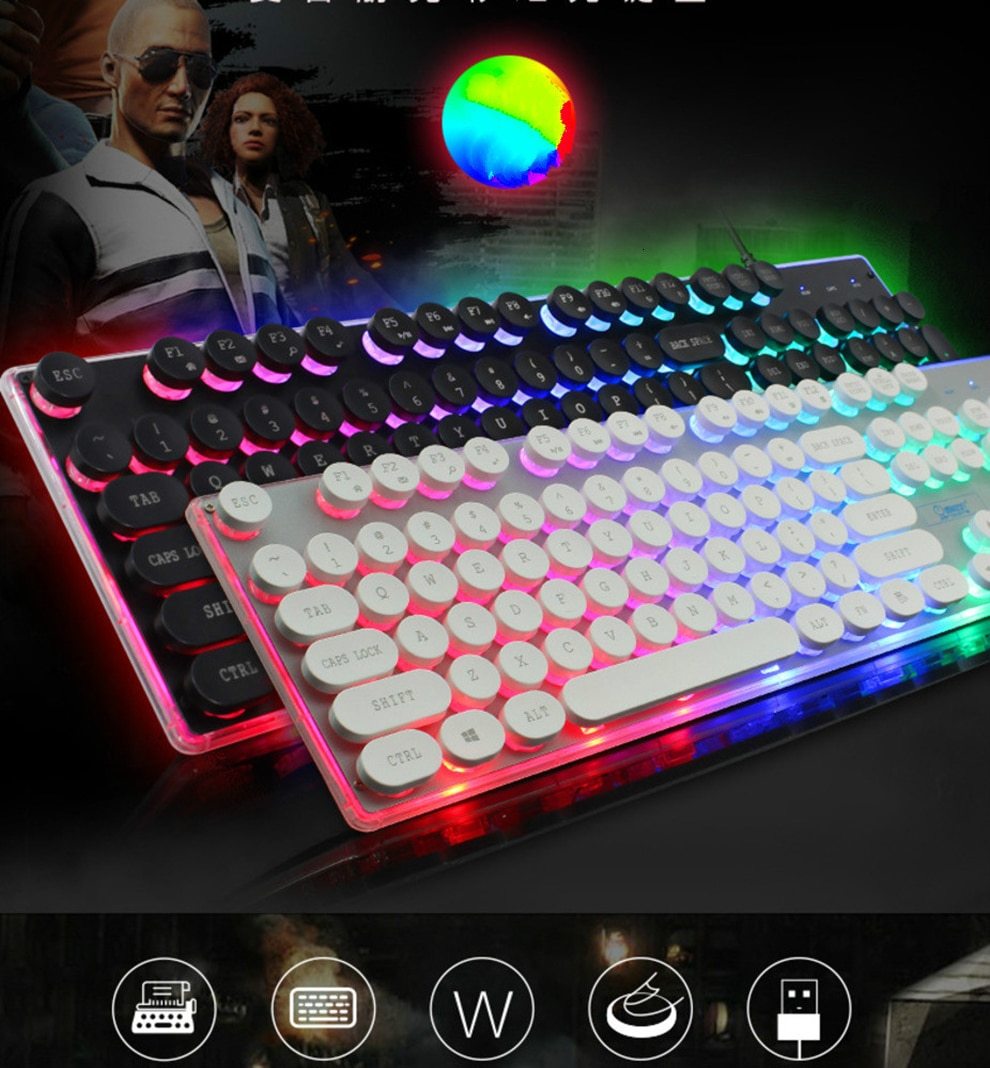 Dragon LED Backlight Gaming USB Wired Keyboard Mouse Set - Remarkable Finds